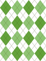 Fototapeta na wymiar Argyle pattern. Vivid green. Seamless geometric background for clothing, wrapping paper.