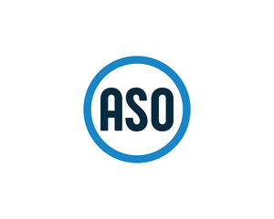 ASO logo design vector template