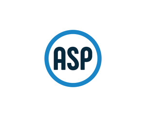 ASP logo design vector template