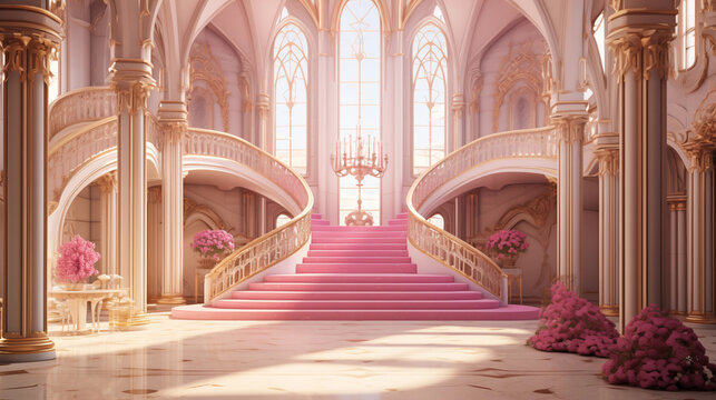 Palace interior background castle hall