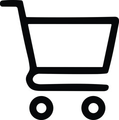 Shopping cart icon symbol, shop and sale, vector illustration. Internet shop buy logo symbol sign