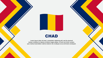 Chad Flag Abstract Background Design Template. Chad Independence Day Banner Wallpaper Vector Illustration. Chad Banner