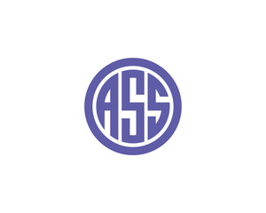 ASS logo design vector template