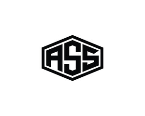 ASS logo design vector template