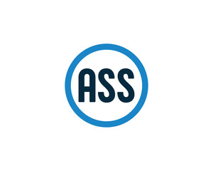 ASS logo design vector template