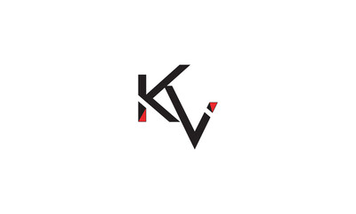 KV, VK, K, V Abstract Letters Logo Monogram