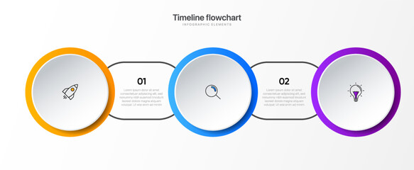 Timeline infographic design with options or steps. Infographics for business concept. Can be used for presentations workflow layout, banner, process, diagram, flow chart, info graph, annual report. - obrazy, fototapety, plakaty