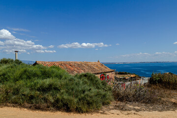 old abandoned house on the cliff