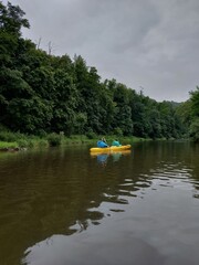 Fototapeta na wymiar Kayak on the river