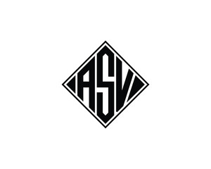 ASV logo design vector template