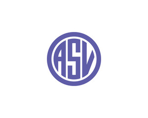ASV logo design vector template