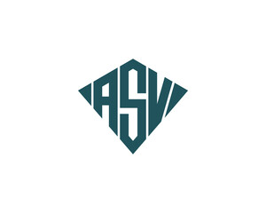 ASV logo design vector template