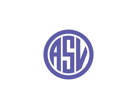 ASV logo design vector template
