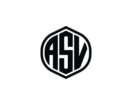 ASV logo design vector template