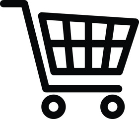 Shopping trolley cart icon. shopping cart symbol, shop and sale, vector illustration. Internet shop buy logo symbol sign