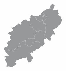 Fototapeta na wymiar Northamptonshire County administrative map
