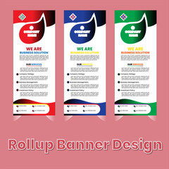 Corporate roll up banner design template