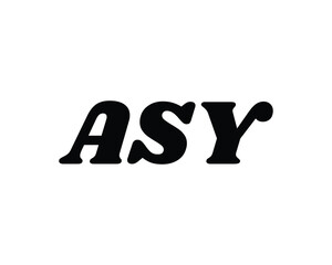 ASY Logo design vector template