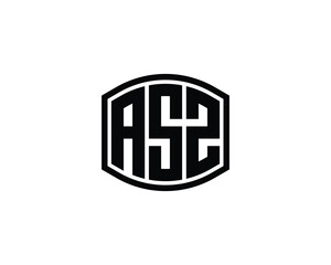ASZ logo design vector template