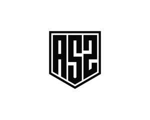 ASZ logo design vector template