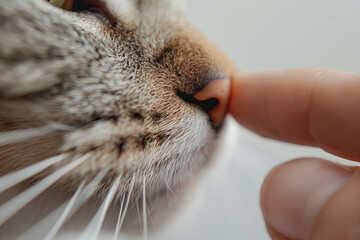 Close-up of a cat's nose profile - obrazy, fototapety, plakaty