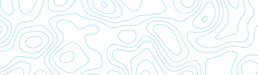 abstract blue wave paper curved reliefs background. Topography map pattern, Geographic curved, vector illustration. seamless textrue, vintage waves. Panorama view multicolor wave curve line. - obrazy, fototapety, plakaty