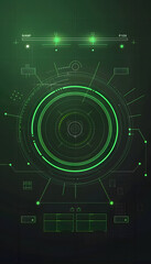 Green HUD Futuristic Background