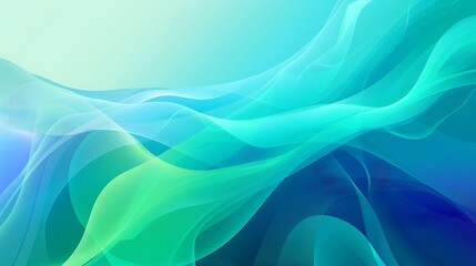 Modern banner background. full color, bright blue green gradation, wave. Generative Ai