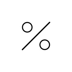 The percentage icon is black and outline style