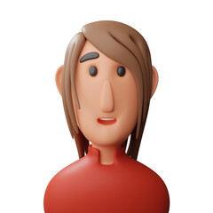 Lady Avatar 3d illustration