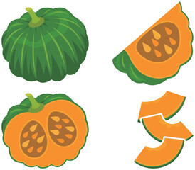 南瓜のイラストセット