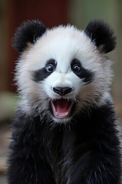 Cheerful panda