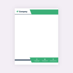 Corporate Letterhead Vector Design Template