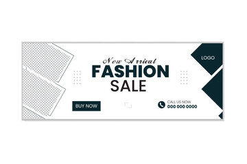 Obraz premium fashion fb cover design template vector unique shape