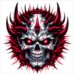 DEMON SKULL VECTOR ART