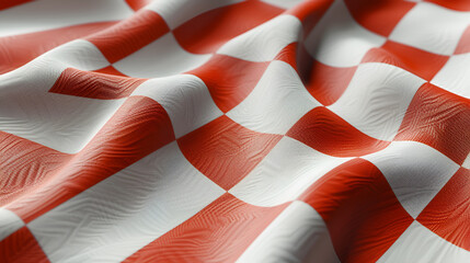 Red and white racing flag