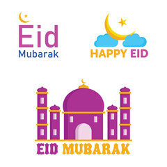 Eid Mubarak greeting card, Eid Mubarak illustrations, Eid Mubarak logo