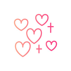 heart outline gradient icon