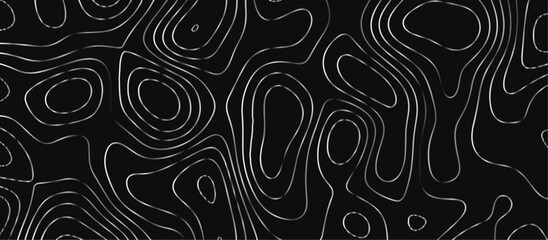 Abstract outline topographic contour map background. Dark texture background for your perfect interior. Old paper texture design .geographical map Imitation.  © Creative work