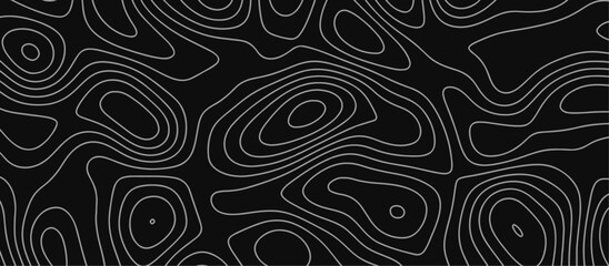 Abstract outline topographic contour map background. Dark texture background for your perfect interior. Old paper texture design .geographical map Imitation.	