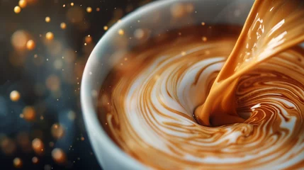 Foto op Plexiglas Close up coffee with cream © El Melocoton