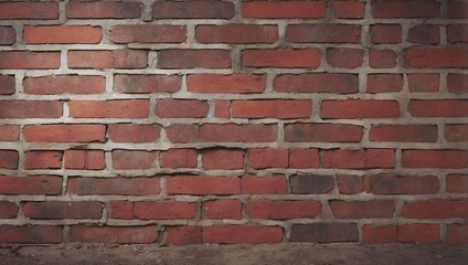 Fototapeta premium Antique Red Brick Wall Texture for Backdrops. AI Generated 