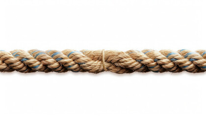 Close-up of a Thick Natural Fiber Rope