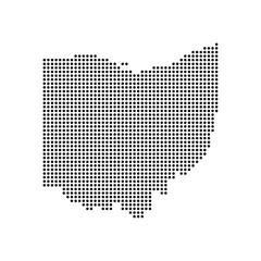 Ohio state map in dots