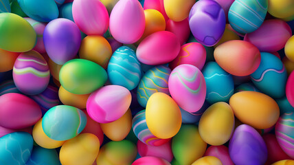 Easter, colored eggs, colors, holiday, nest with colored eggs, joy, family, generative AI Arte com IA