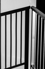 Railing with a Shadow in Monochrome.