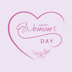 Happy Woman's Day - 8 March. Template for advertising, online advertising, social media and fashion ads. Poster, flyer, greeting card, header for website. Vector Illustration