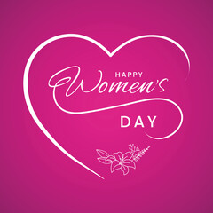 Happy Woman's Day - 8 March. Template for advertising, online advertising, social media and fashion ads. Poster, flyer, greeting card, header for website. Vector Illustration