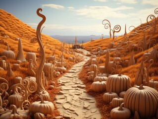 pumpkins in the desert