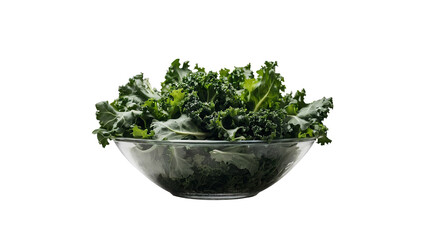Kale leaf salad vegetable, isolated on a transparent background. AI generative